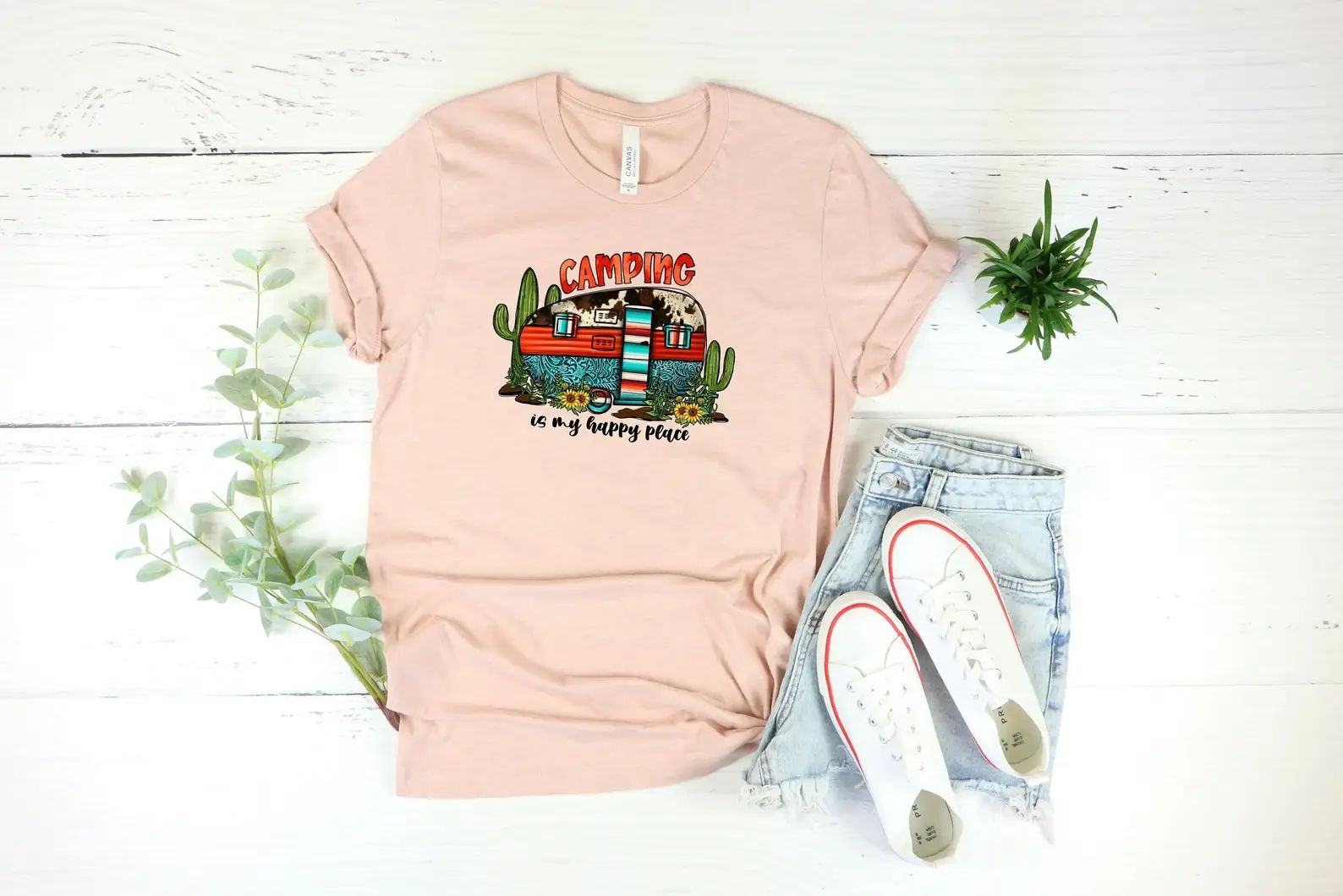 Camping Is My Happy Place T-Shirt