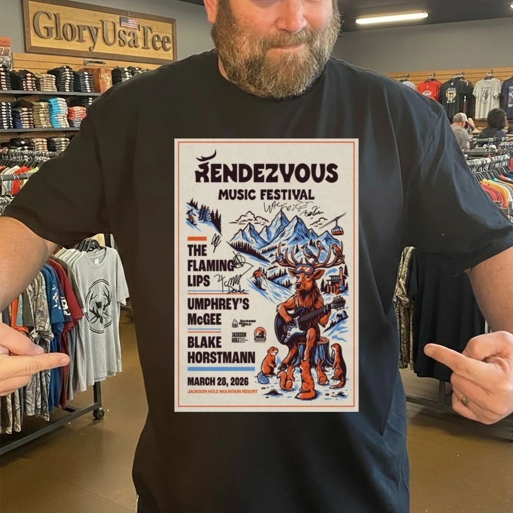 Rendezvous Music Festival Jackson Hole Mountain Resort March 28 2026 Poster Shirt