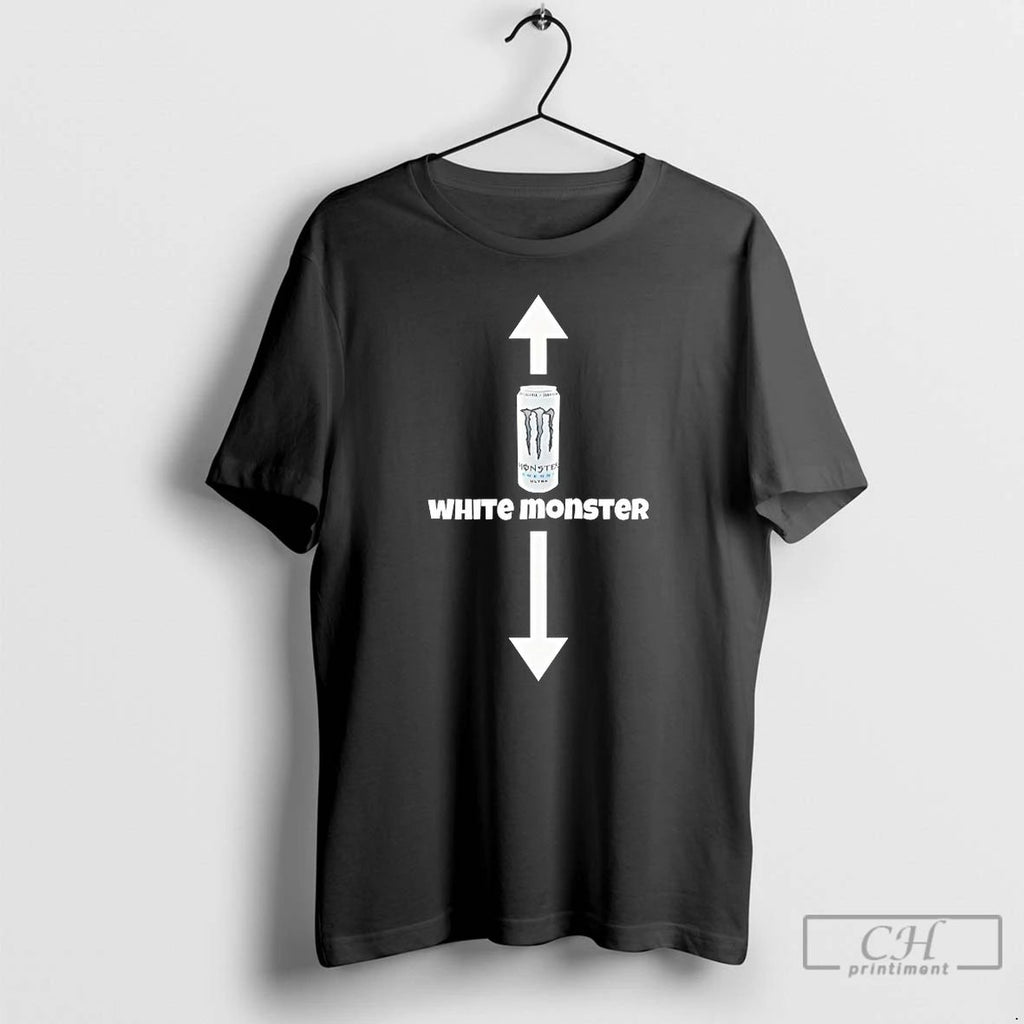 Classic White Monster Up And Down T Shirts