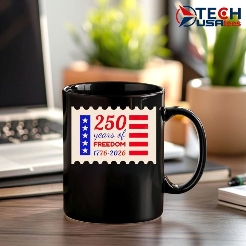 250 Years of Freedom 1776-2026 stamp shirt