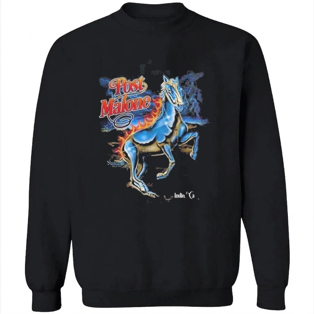 Post Malone Stagecoach 2026 Festival Indio California Merch On April 26 2026 The Lightning Horse T-Shirt