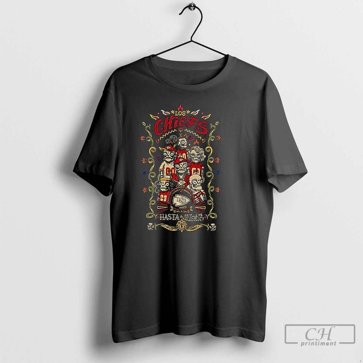 Classic Kansas City Chiefs Football Hasta La Muerte Graphic T Shirts