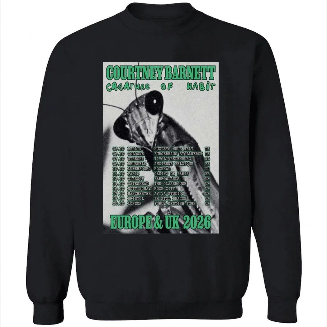 Courtney Barnett Europe UK Tour 2026 Poster Shirt