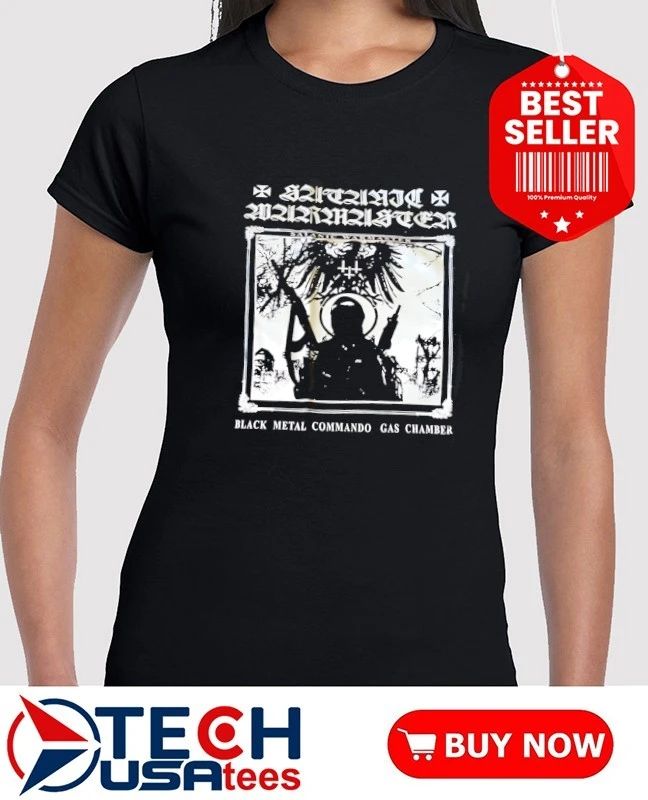 Satanic Warmaster black metal commando gas chamber shirt