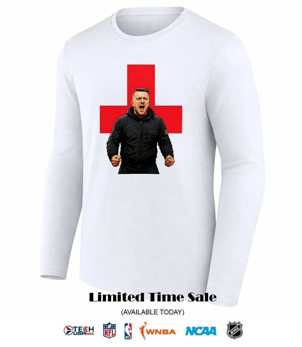 Tommy Robinson England flag shirt