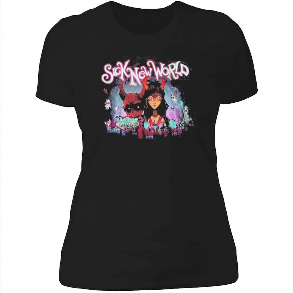 Sick New World Las Vegas 2026 Festival Merch Tee At Las Vegas Festival Grounds On April 25 2026 Red Devil Shirt