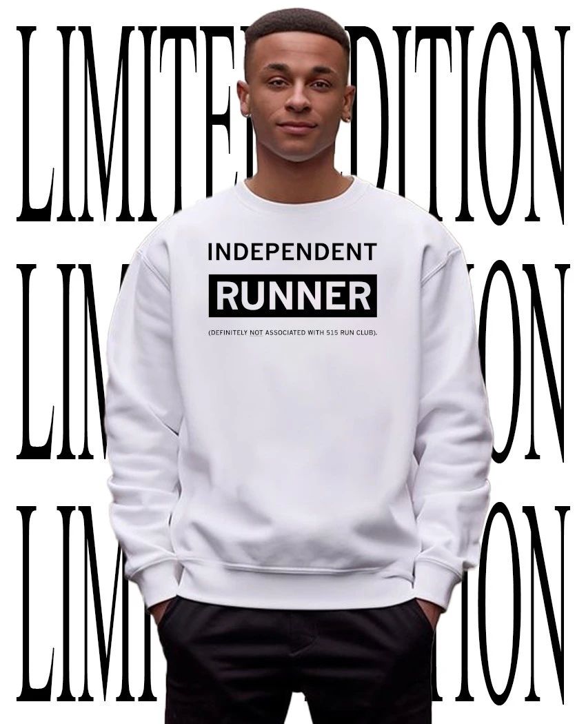 Independent runner definitely not associated with 515 run club shirt