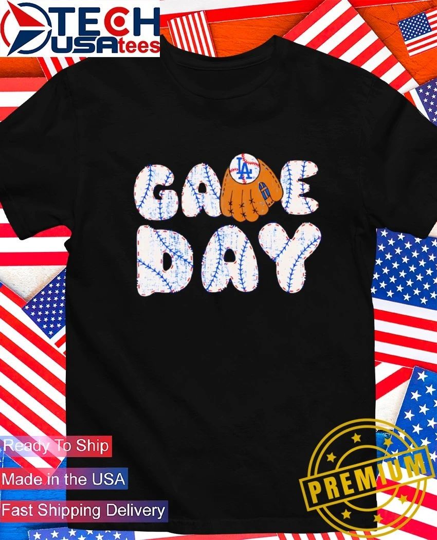 Game Day Los Angeles Dodgers Baseball MLB glove shirt