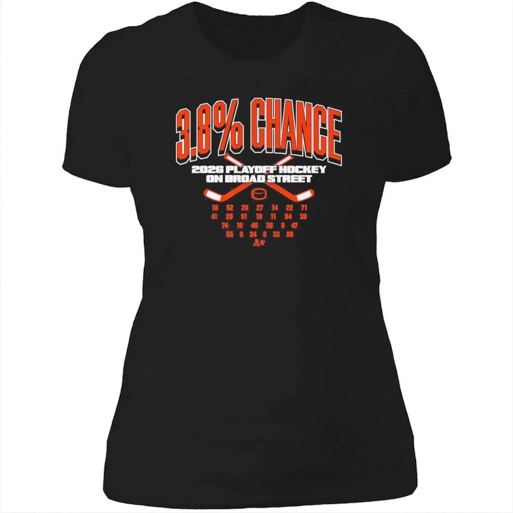 Philadelphia Hockey 3.8% Chance 2026 Playoff Hockey On Broad Street Shirt