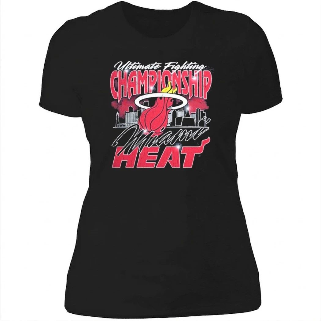 UFC X Miami Heat Exclusive Event Merch UFC 327 At Kaseya Center T-Shirt