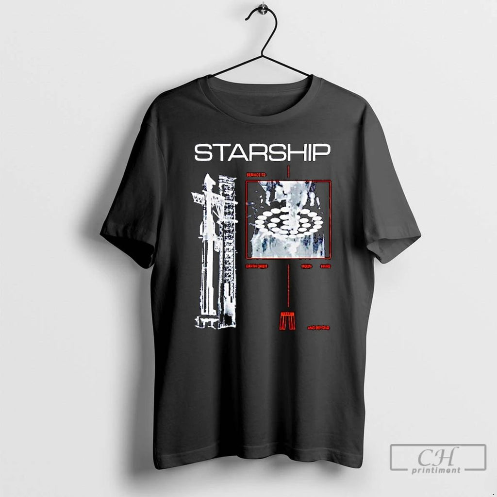 Classic Spacex Starship Vintage Ornaments T Shirts