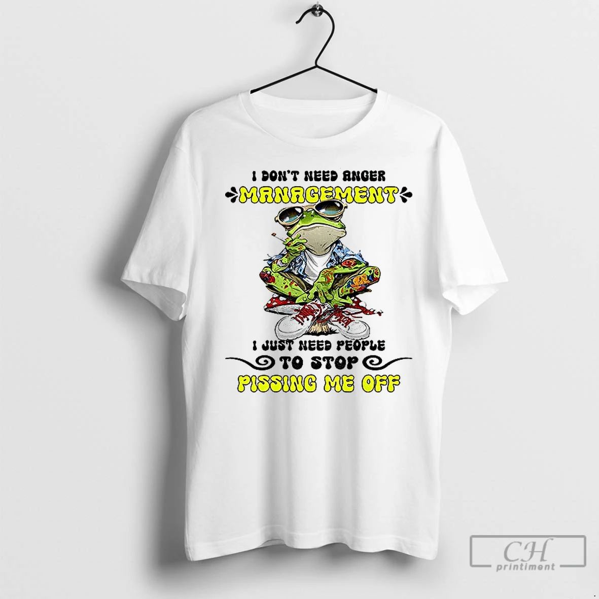 Classic Frog Smoking I Dont Need Anger Management I Just Need People To Stop Pissing