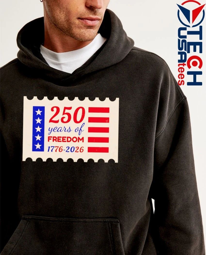 250 Years of Freedom 1776-2026 stamp shirt