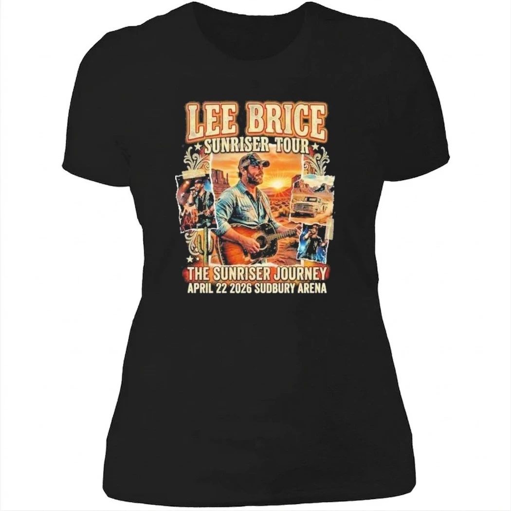 Lee Brice Sunriser Tour April 22 2026 Sudbury Arena The Sunriser Journey Classic Western Vibe Retro 90s Bootleg Collage Shirt
