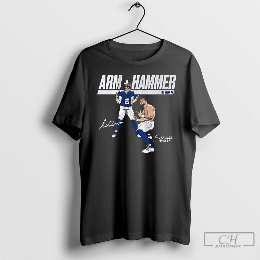 Classic Giants Jaxson Dart Cam Skattebo Arm Hammer T Shirts