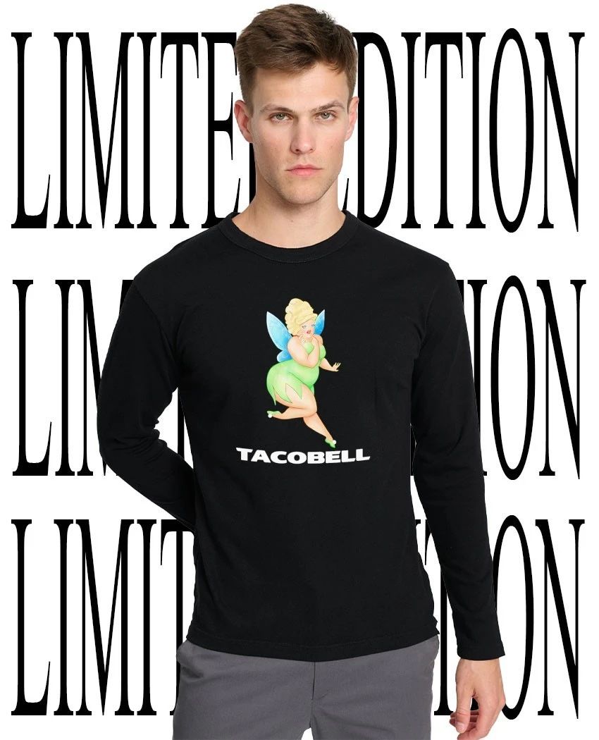 TacoBell Tinkerbell plus size fairy caricature shirt