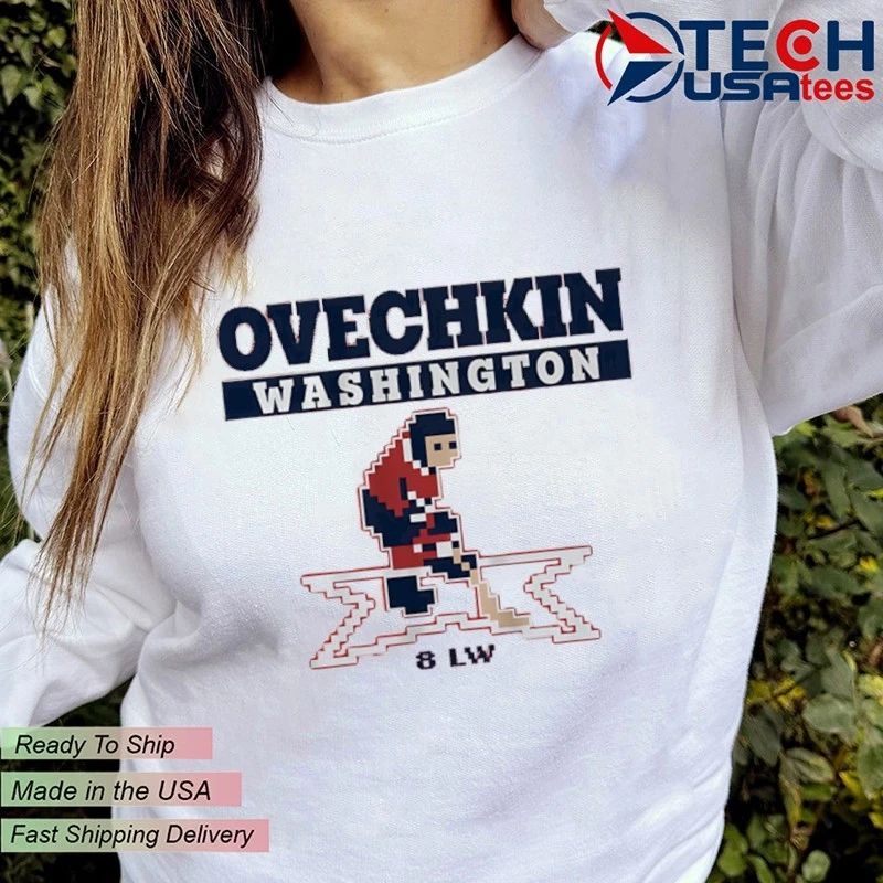 Alex Ovechkin Washington Capitals Hockey 8LW pixel shirt