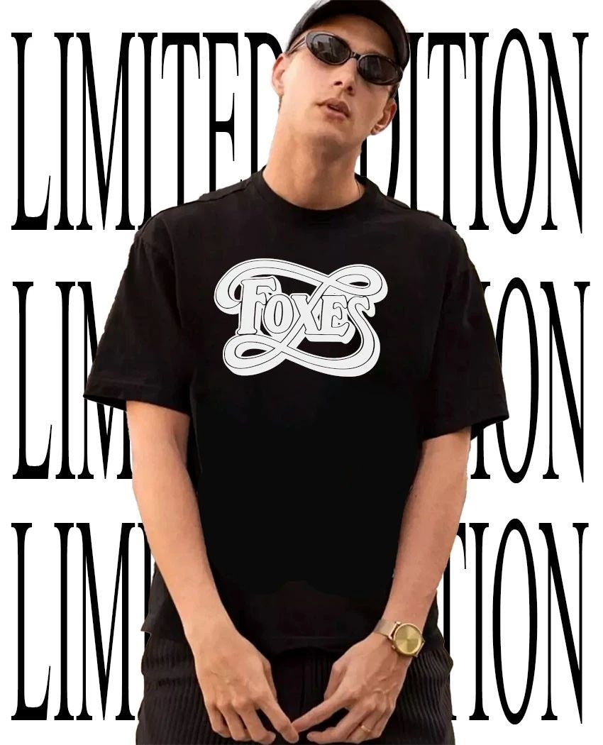 Music artist Foxes script swirl logo shirt