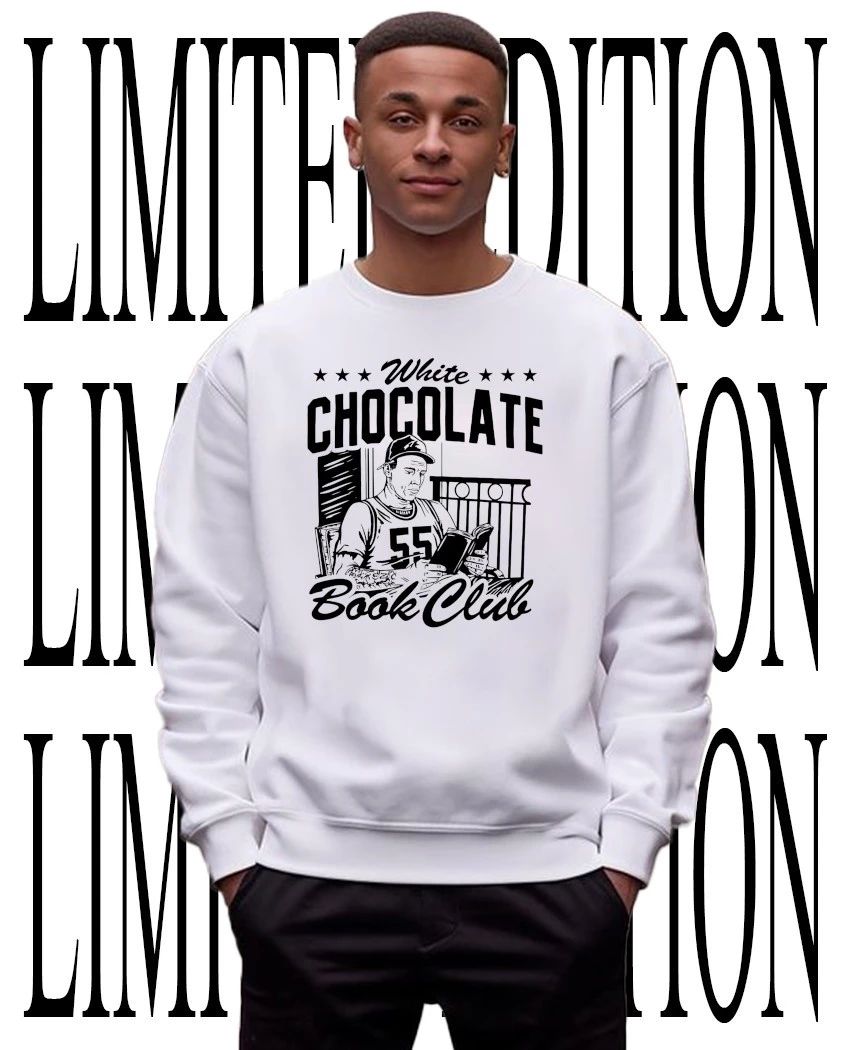 White chocolate book club shirt