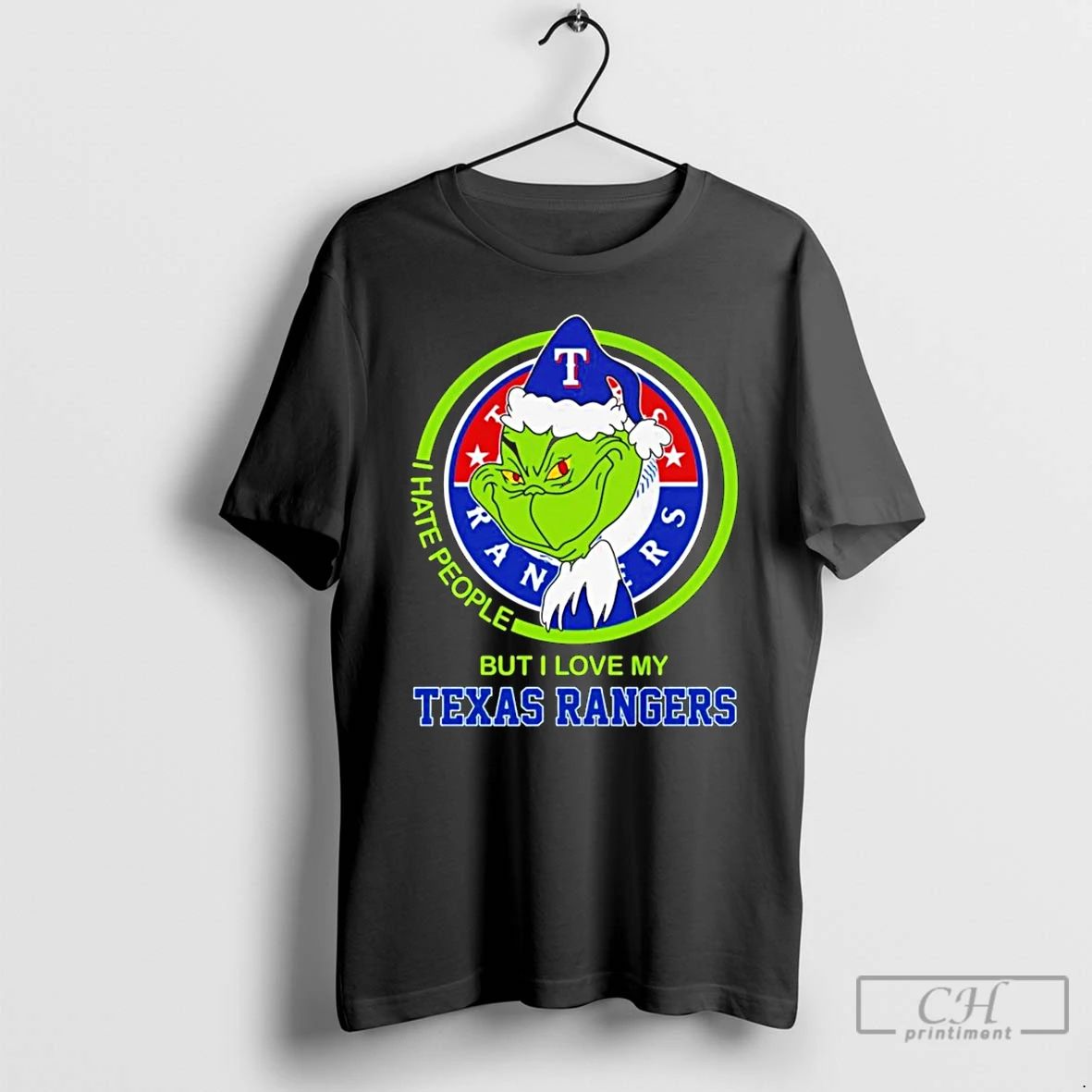 Classic The Grinch I Hate People But I Love My Texas Rangers T Shirts