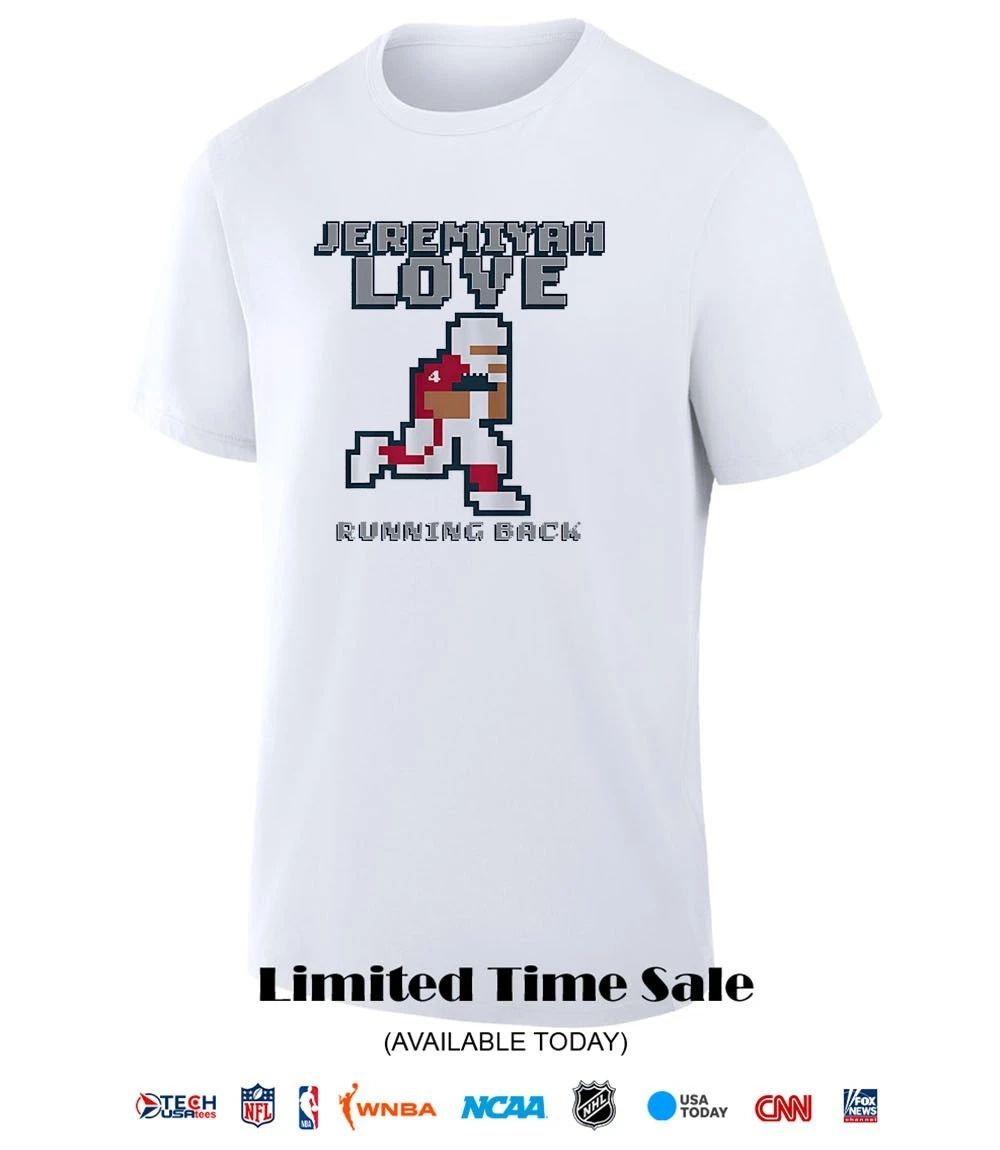 Jeremiyah Love Arizona Cardinals Running Back Retro Baller pixel shirt