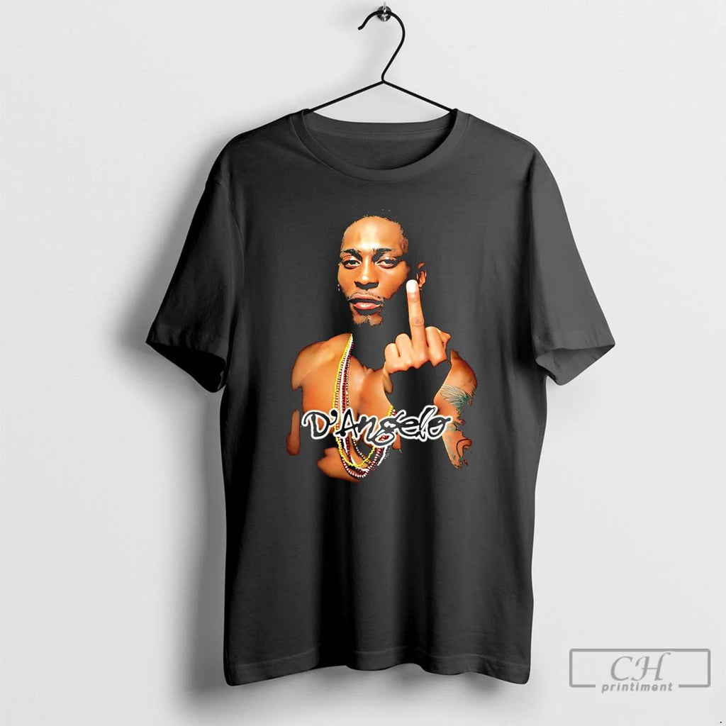 Classic Dangelo Middle Finger Graphic T Shirts