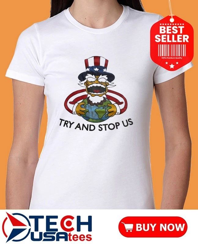 Simpsons x Uncle Sam try and stop us shirt