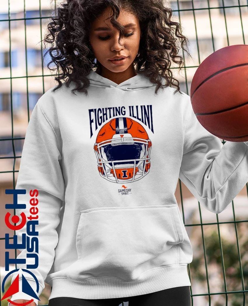 Illinois Fighting Illini Football Gameday Spirit helmet shirt
