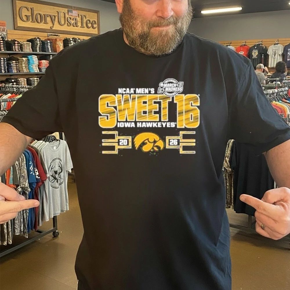 Blue 84 Iowa Hawkeyes Black 2026 NCAA Men’s Basketball Sweet 16 Bound Shirt