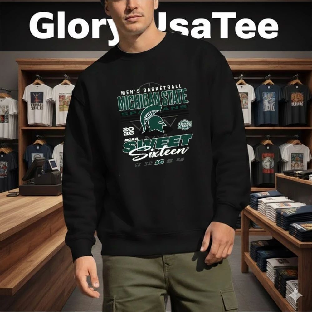 Something Inked Michigan State Spartans 2026 NCAA March Madness Sweet 16 Bound Shirt