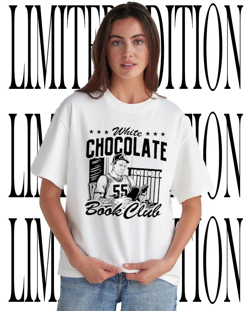 White chocolate book club shirt