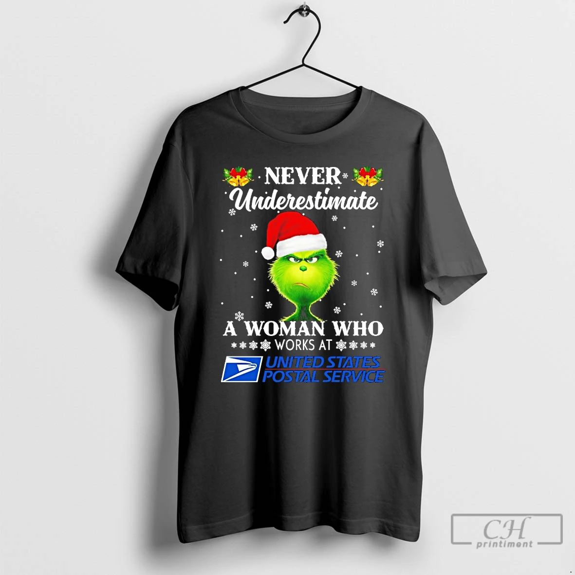 Classic Grinch Never Underestimate A Woman Who Works At Usps T Shirts