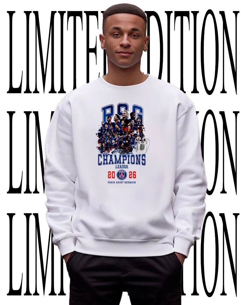PSG Champions League 2026 Celebration Paris Saint-Germain Soccer T-Shirt