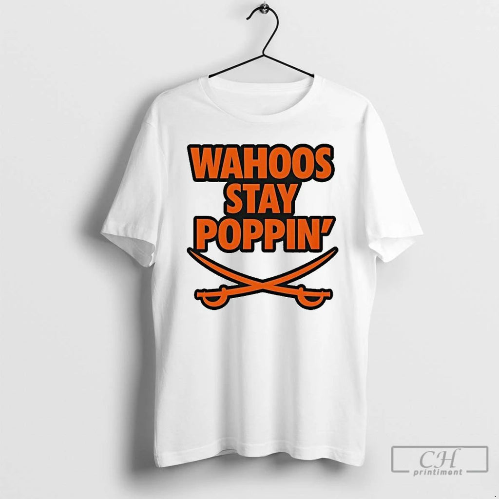 Classic Wahoos Stay Poppin Virginia Football T Shirts