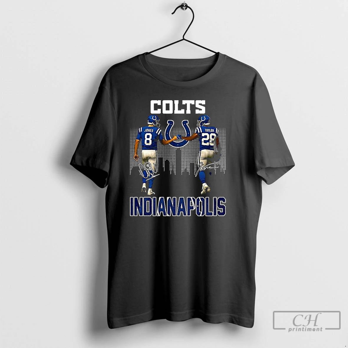 Classic Indianapolis Colts Daniel Jones And Jonathan Taylor Signature T Shirts