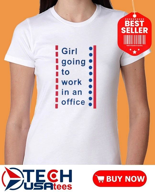 Girl going to work in an office shirt