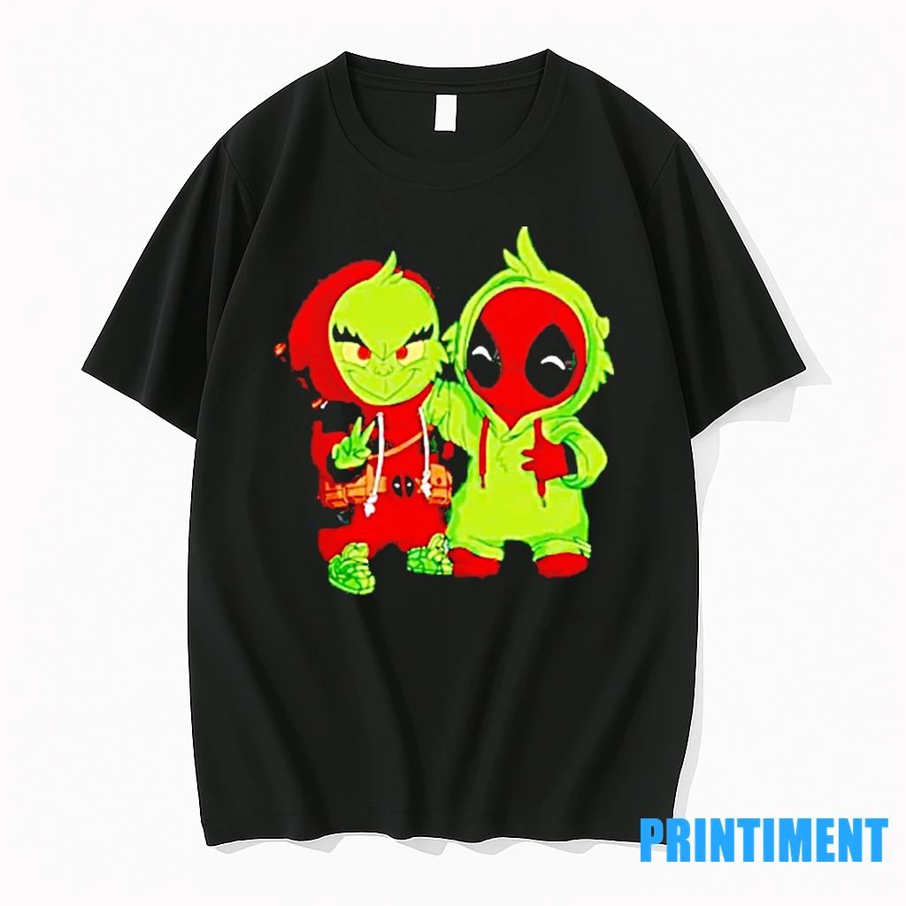 Baby Grinch And Deadpool Chibi Tshirts Sweater