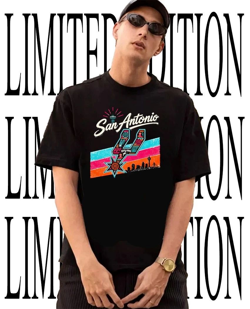 San Antonio Spurs Basketball skyline vintage shirt