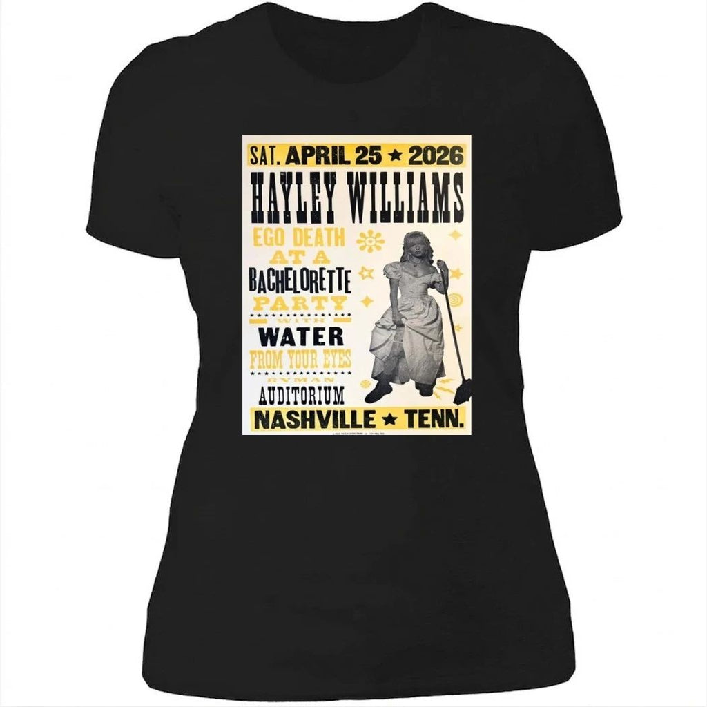Halley Williams Nashville Tennessee 2026 Night 1 Venue Poster At Ryman Auditorium On April 25 2026 Good Dye Young Tour Poster Shirt