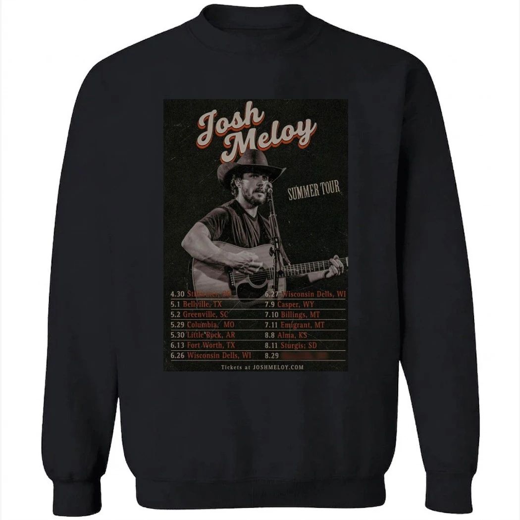Josh Meloy Music Summer Tour 2026 Poster Shirt