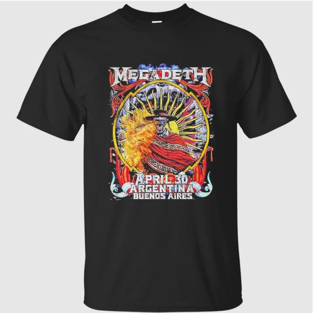 Megadeth Argentina 2026 Merch Tee At Buenos Aires On April 30 2026 Artwork By Blurryoso Cowboy Shirt