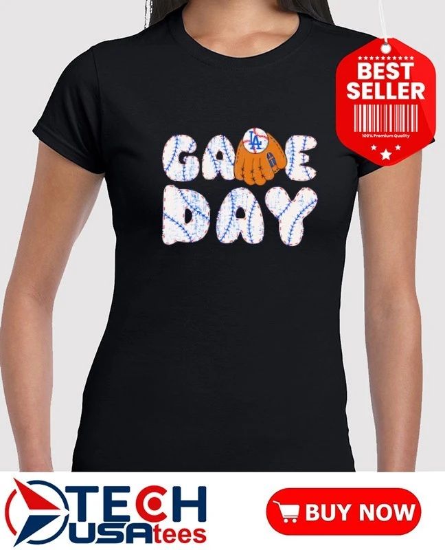 Game Day Los Angeles Dodgers Baseball MLB glove shirt