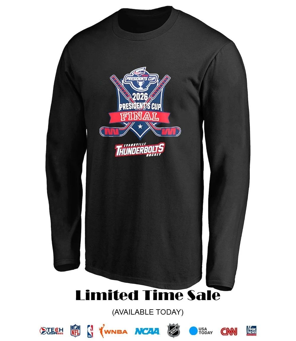 2026 President’s Cup Final Evansville Thunderbolts Hockey shirt