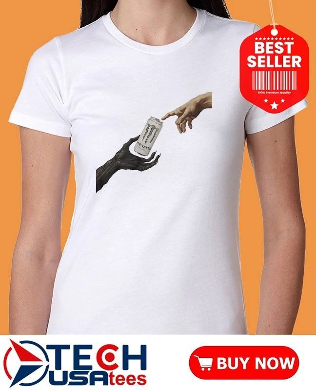 Titan Claw by White Monster The Creation of Adam parody shirt