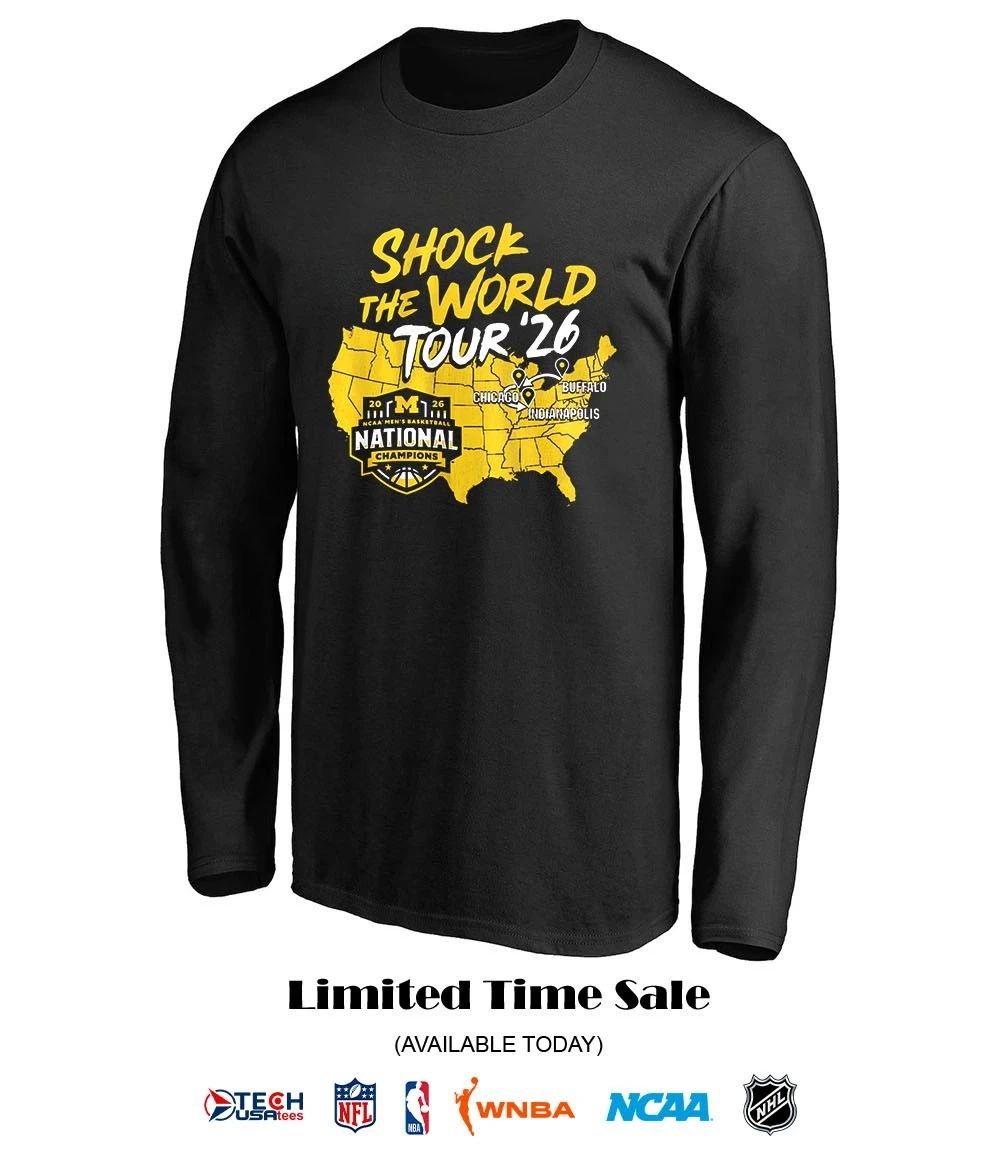 Shock the World Tour Michigan Wolverines 2026 National Champions shirt