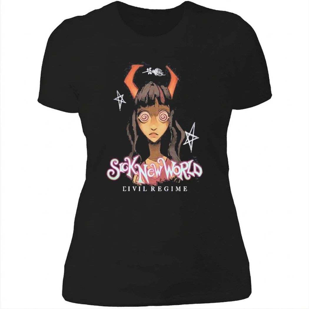 Sick New World 2026 Las Vegas Festival X Civil Regime Merch On April 25 2026 The Devil Girl Face T-Shirt