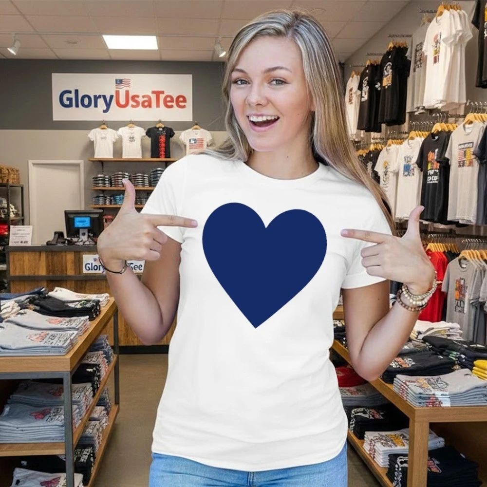 RJ Decker Catherine Delacroix Blue Heart T-Shirt