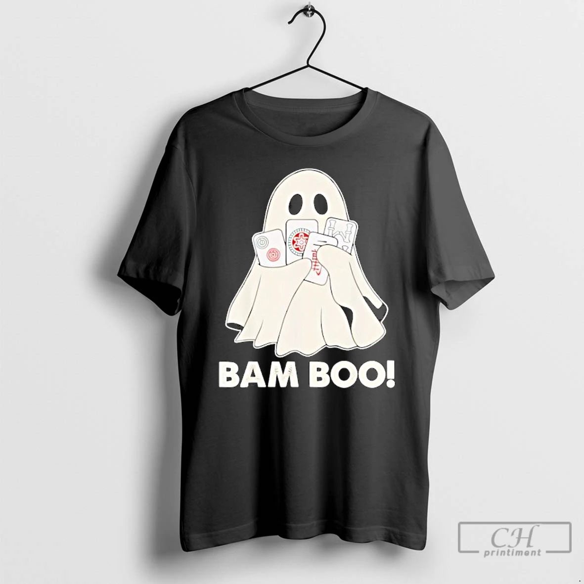 Classic Bam Boo Halloween Ghost Mahjong Funny Costume Game T Shirts