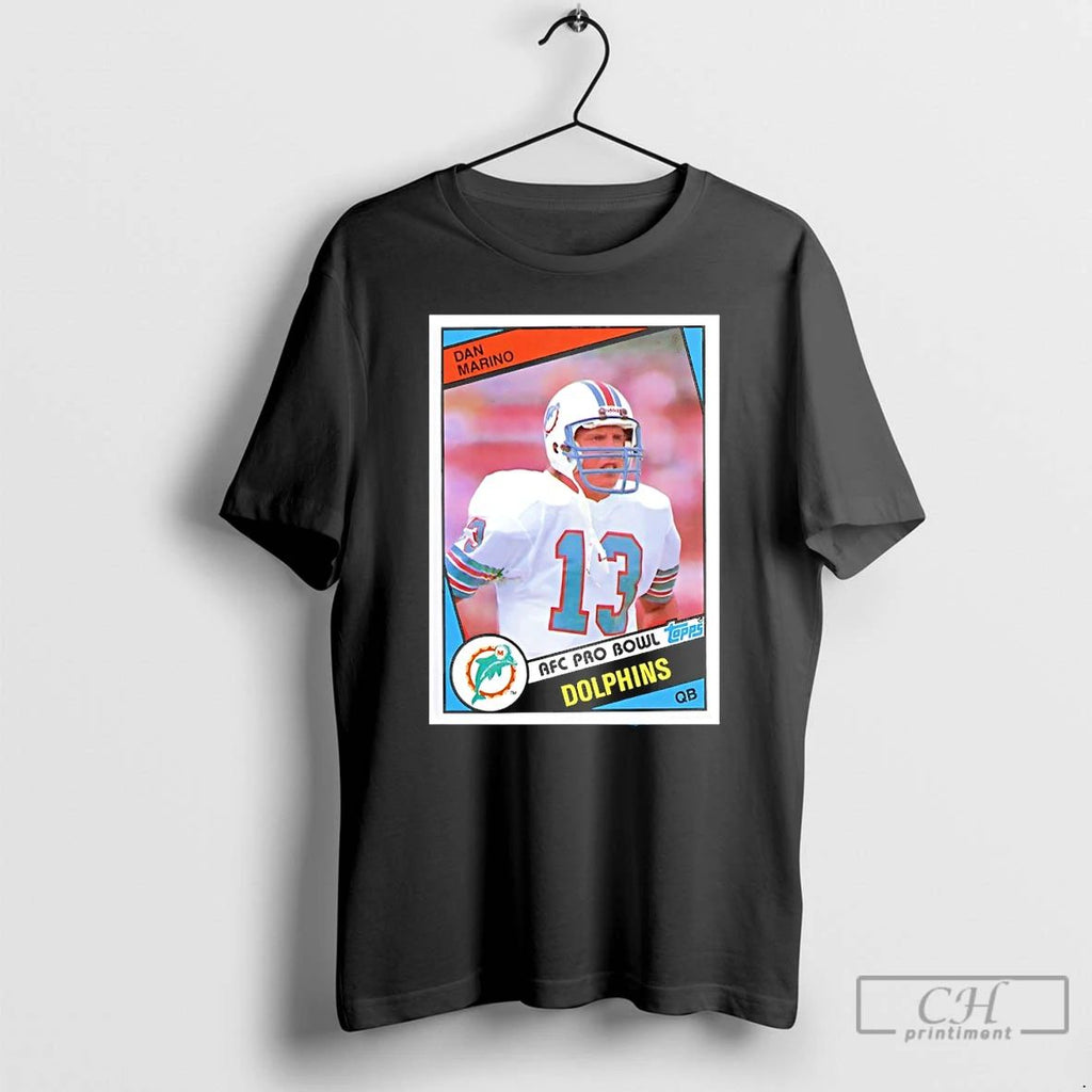 Classic Dan Marino Miami Dolphins Football Trading Card T Shirts