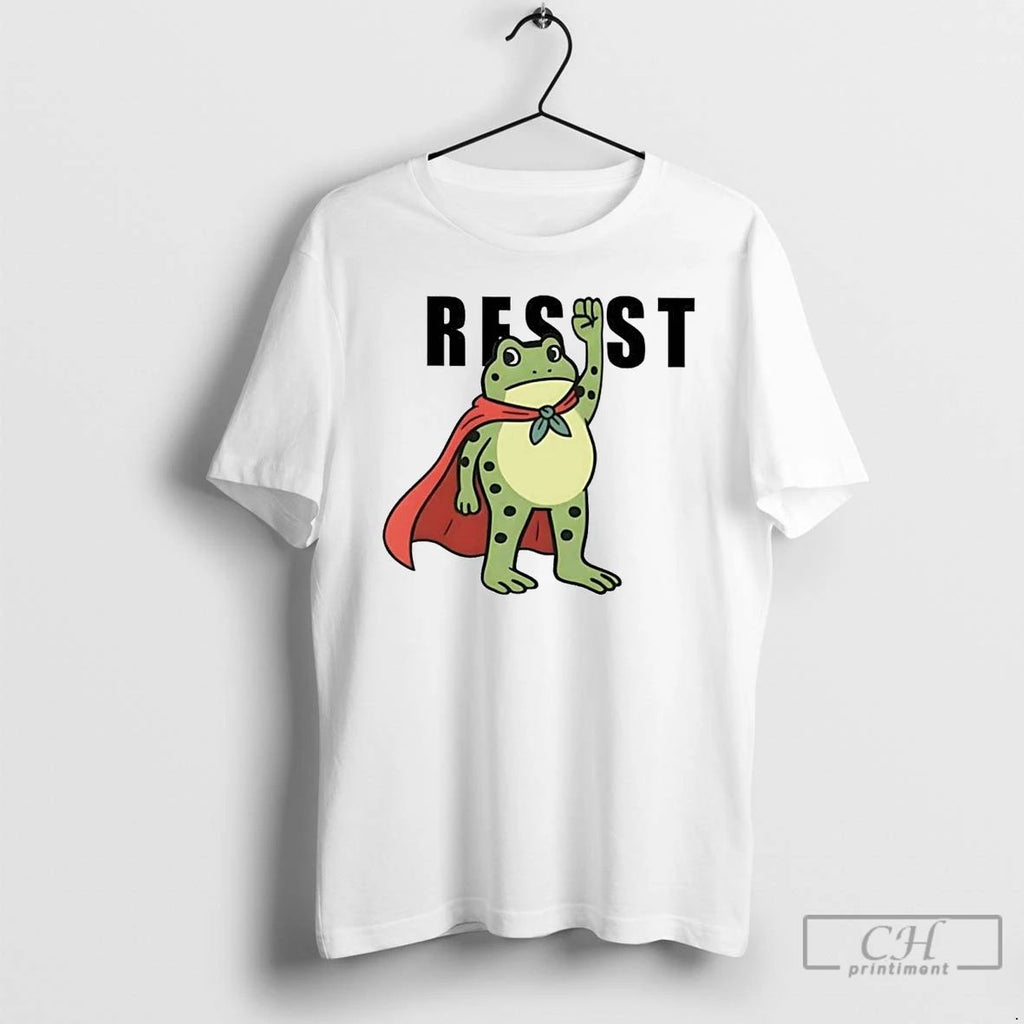 Classic Portland Frog Red Cape Hero Resist T Shirts